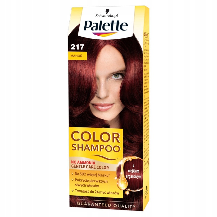 PALETTE COLOR SHAMPOO FARBA 217 MAHOŃ 9204831367 oficjalne archiwum Allegro