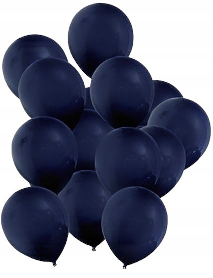 30szt Granatowe balony duże i małe