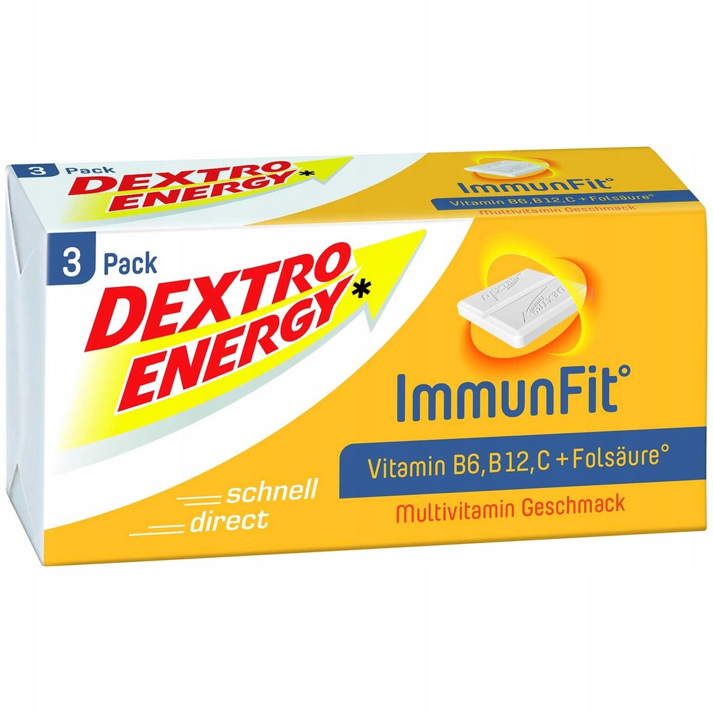 DEXTRO ENERGY IMMUNFIT TABLETKI WITAMINOWE ENERGIA ODPORNOŚĆ CYTRYNA 138 G