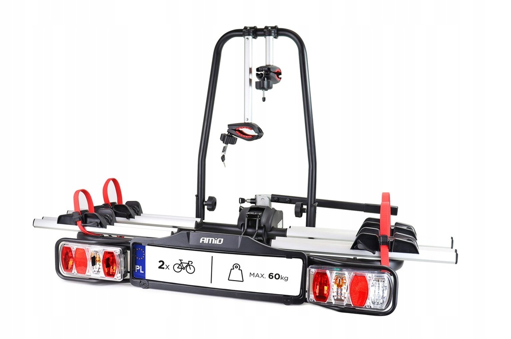 Bagażnik rowerowy samochodowy na hak - e-bike - 2 rowery tbc-02/2 amio-0258