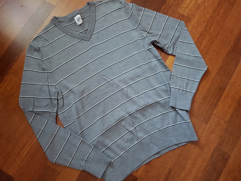 GAP sweter męski (M) wełna merino extra