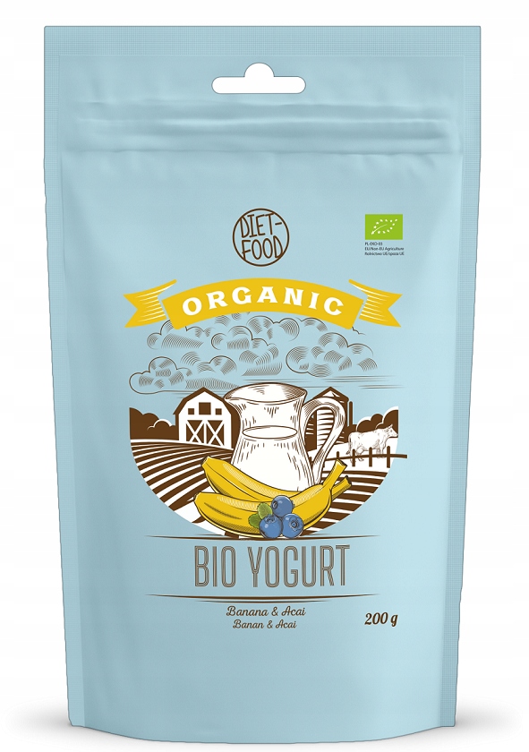 JOGURT BANANOWY Z ACAI INSTANT BIO 200 g - DIET-FO
