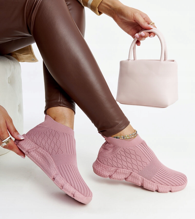 Różowe lekkie sneakersy sportowe Vaclava 28014 rozmiar 38