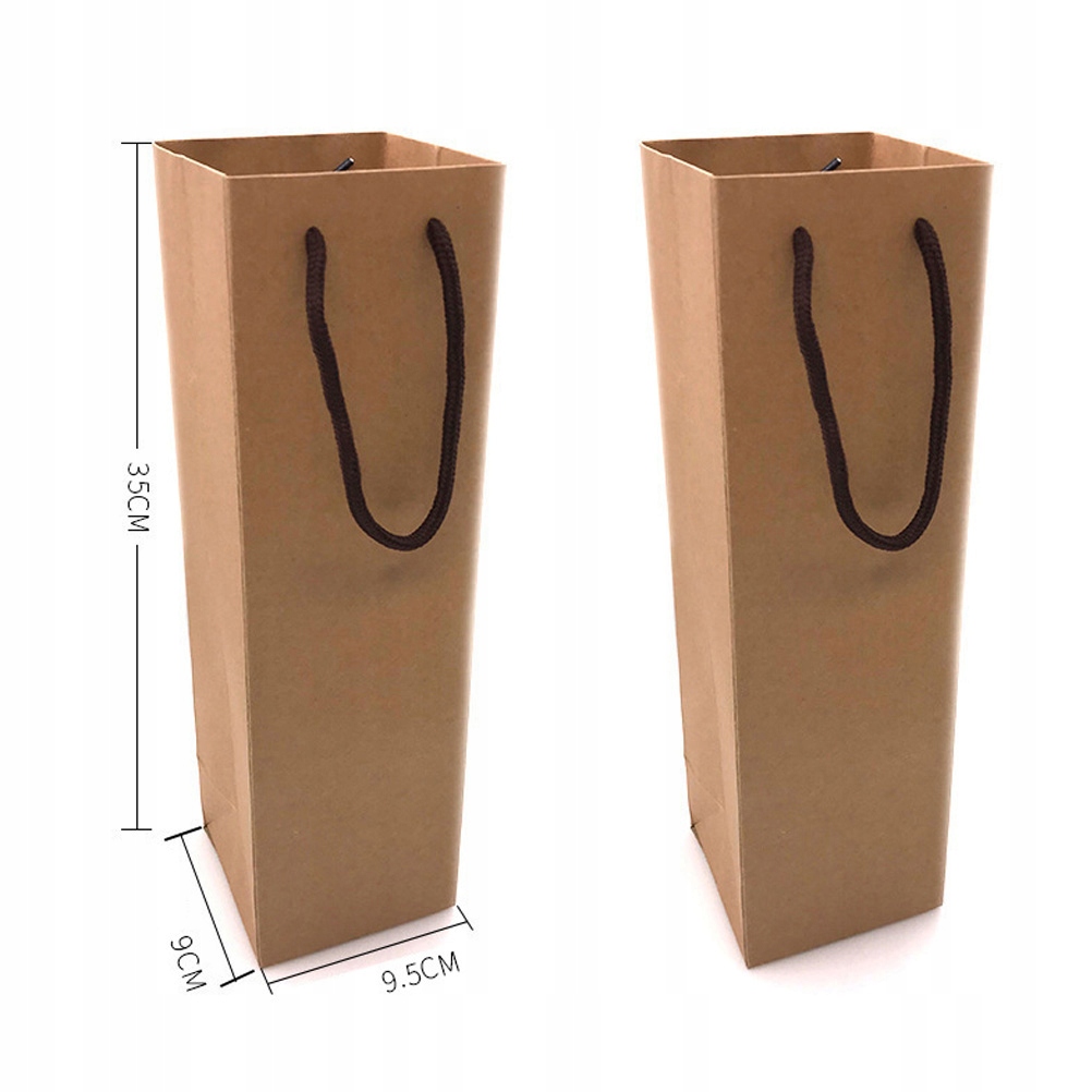 12 sztuk Kraft Paper Butelka wina Torba Torba na c