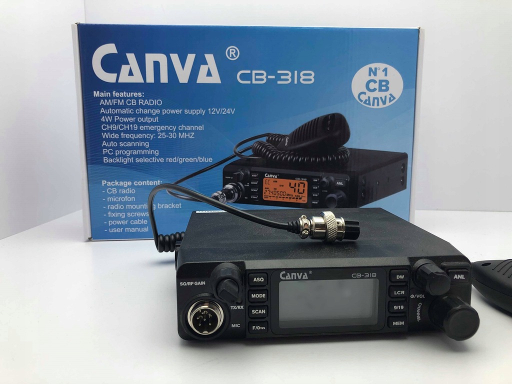Radio CB Canva CB318 zestaw LOMBARD66 8046675224 oficjalne