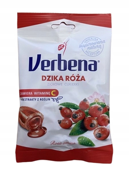 VERBENA CUKIERKI ZIOŁOWE dzika róża z WITAMINĄ C