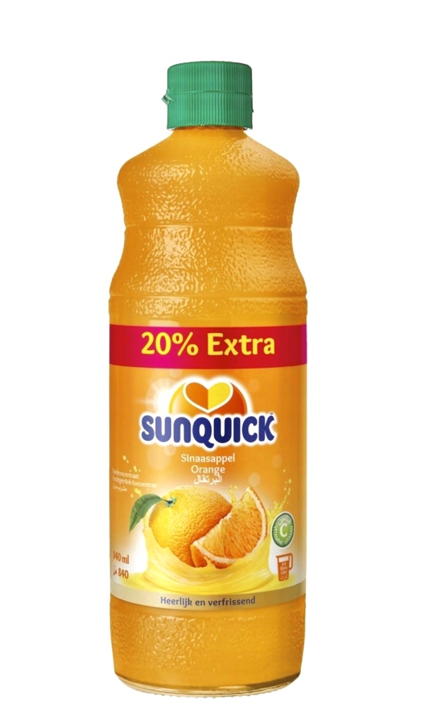 Sunquick Syrop pomarańcza 840ml pomarańczowy