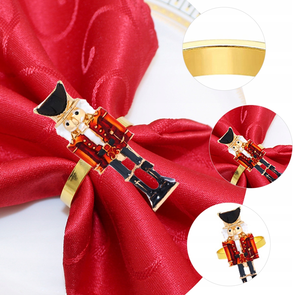 Christmas Napkin Rings Xmas Holder Cloth Tinner