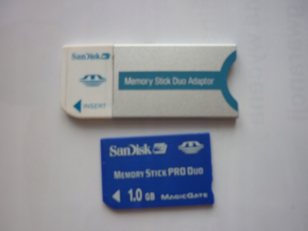 Karta SanDisk Memory Stick PRO DUO 1GB + adapter