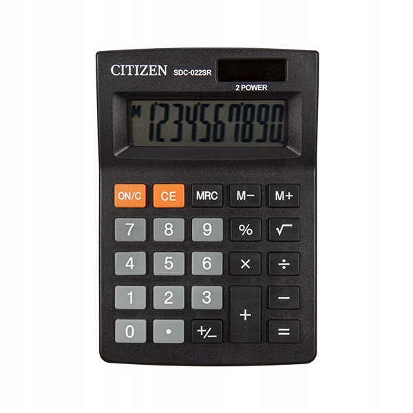 Kalkulator kieszonkowy SOLARNY Wysoka Jakość 10 Cyfr CITIZEN SDC-022SR