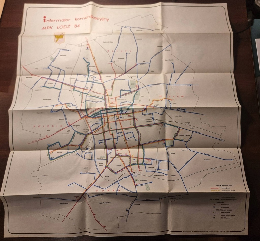 informator MPK Łódź 1984 tramwaje autobusy WOŚP