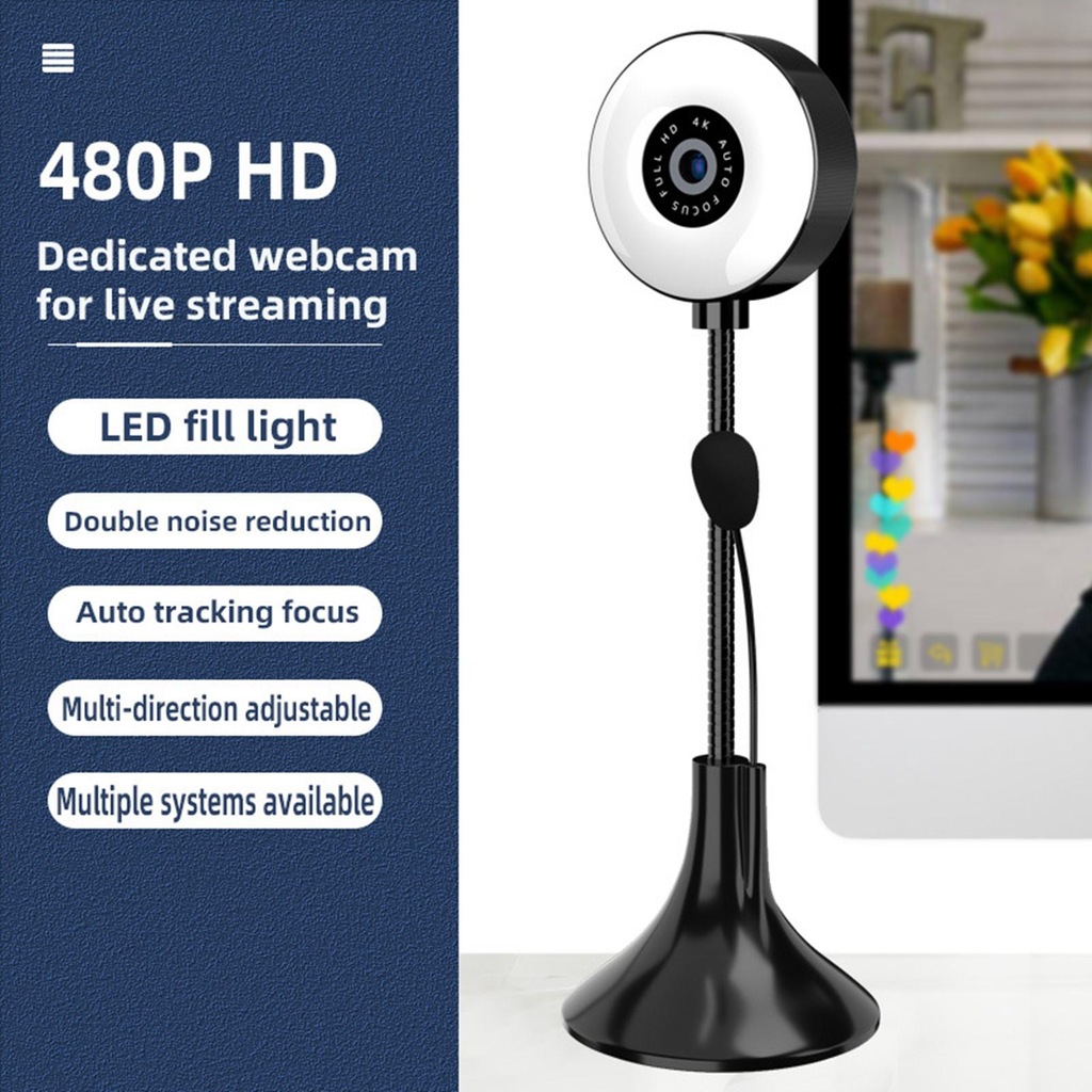 4 Pole widzenia AutoFocus LED Fill Light 480p