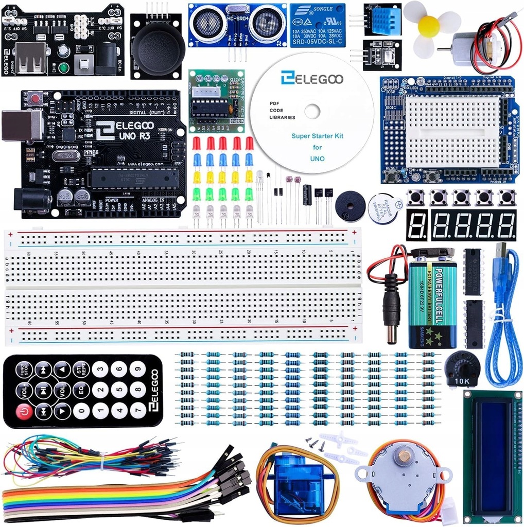 ELEGOO UNO R3 zestaw startowy dla początkujących | Arduino IDE