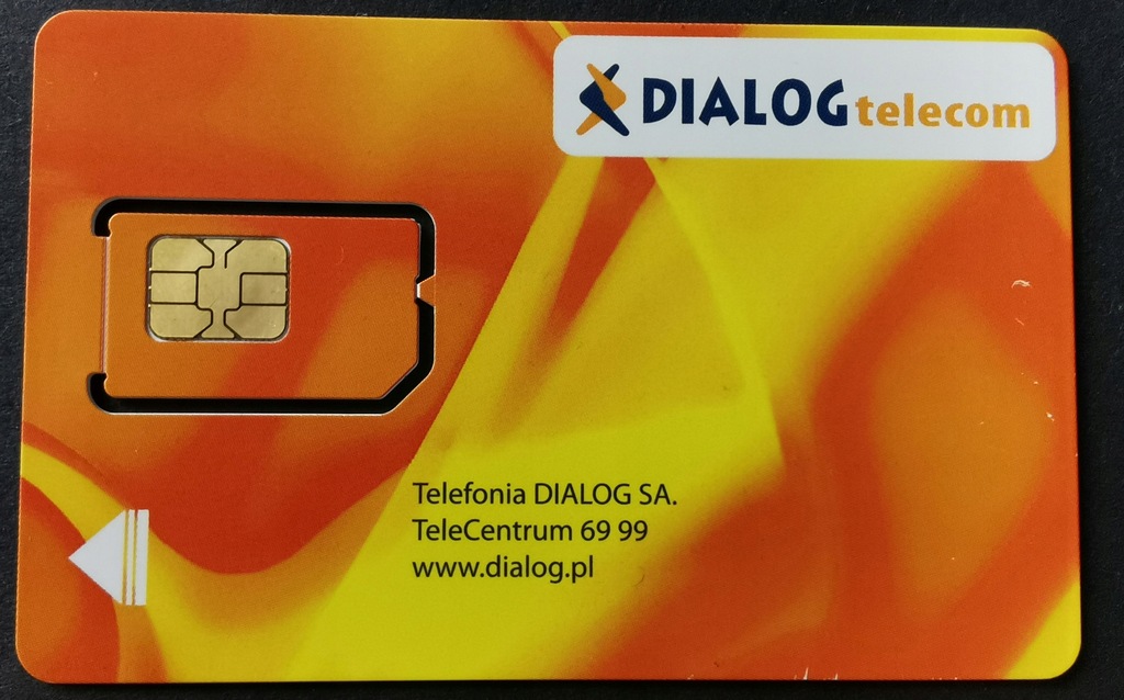 Karta SIM kolekcjonerska Dialog Telecom Unikat