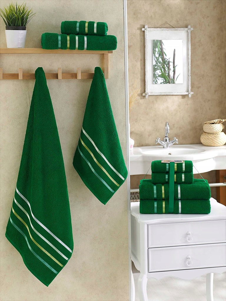Ręcznik bawełniany frotte BALE/953/dark green 2x50