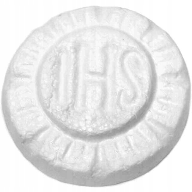 STYROPIANOWY medalion IHS hostia KOMUNIA twardy