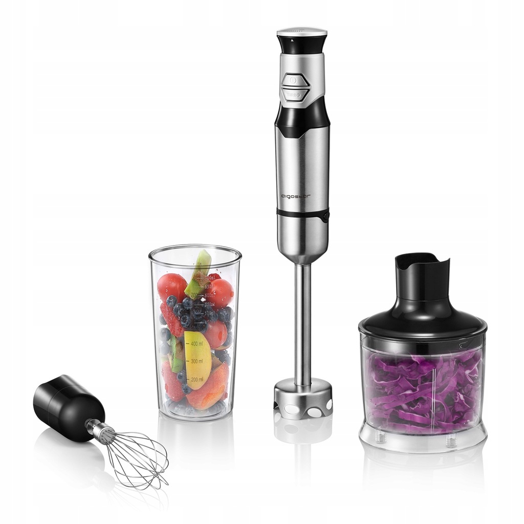 AIgostar Stirring Set Silver 30IOO - Blender 600 W