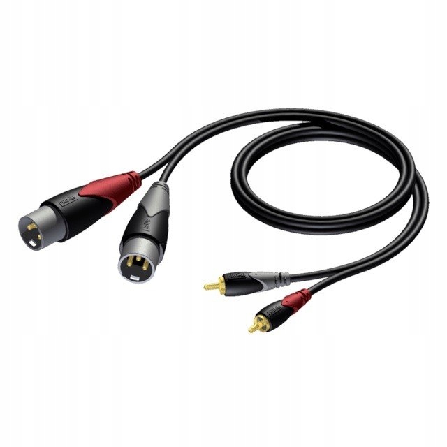 Kabel 2x XLR Męski - 2x RCA/ Cinch Męski 3 m - CLA