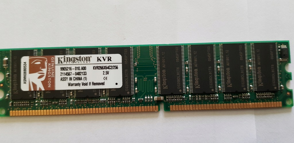 Pamięć DDR1 PC2100 266MHz 256 MB