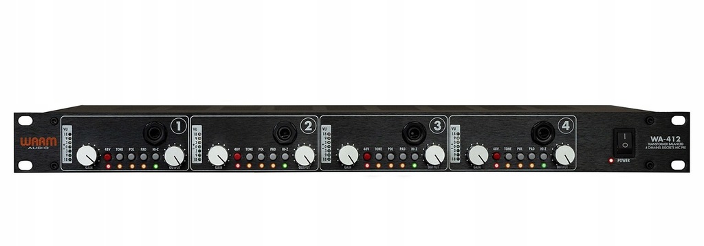 Warm Audio WA-412 - 4-kanałowy Preamp Mikrofonowy