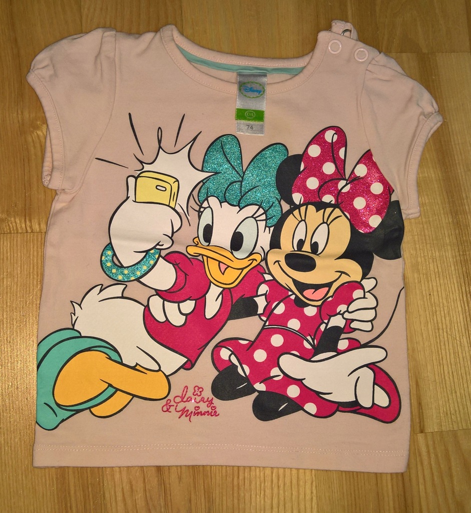 Śliczna koszulka z Daisy i Minnie C&A rozm. 74
