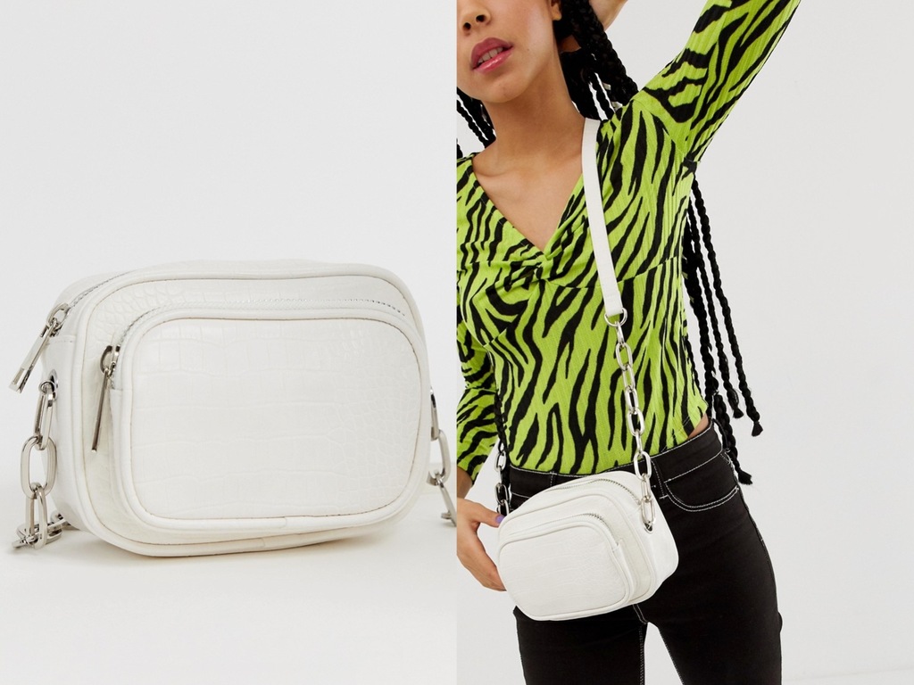 Bershka - Biała torba na ramię crossbody