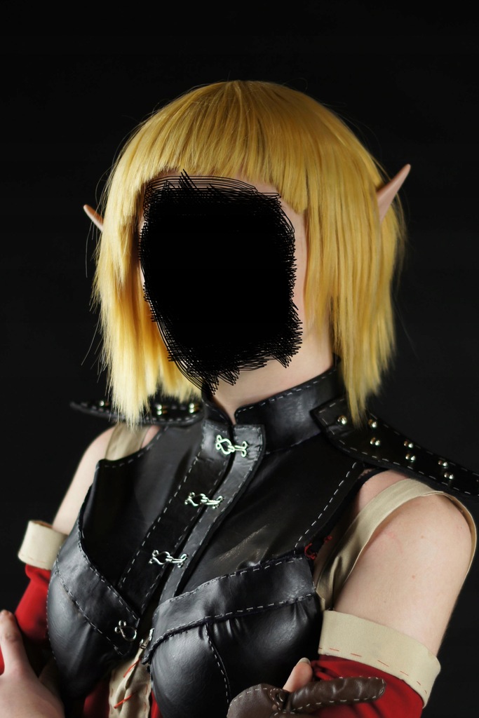 peruka krótka blond żółta wig cosplay kostium bob