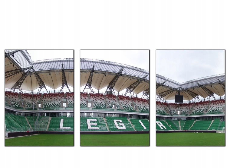 3 x OBRAZ PLAKAT Legia Warszawa Stadion L kibice
