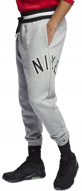 NIKE SPODNIE DRESOWE SZARE BAWEŁNIANE ROZMIAR L