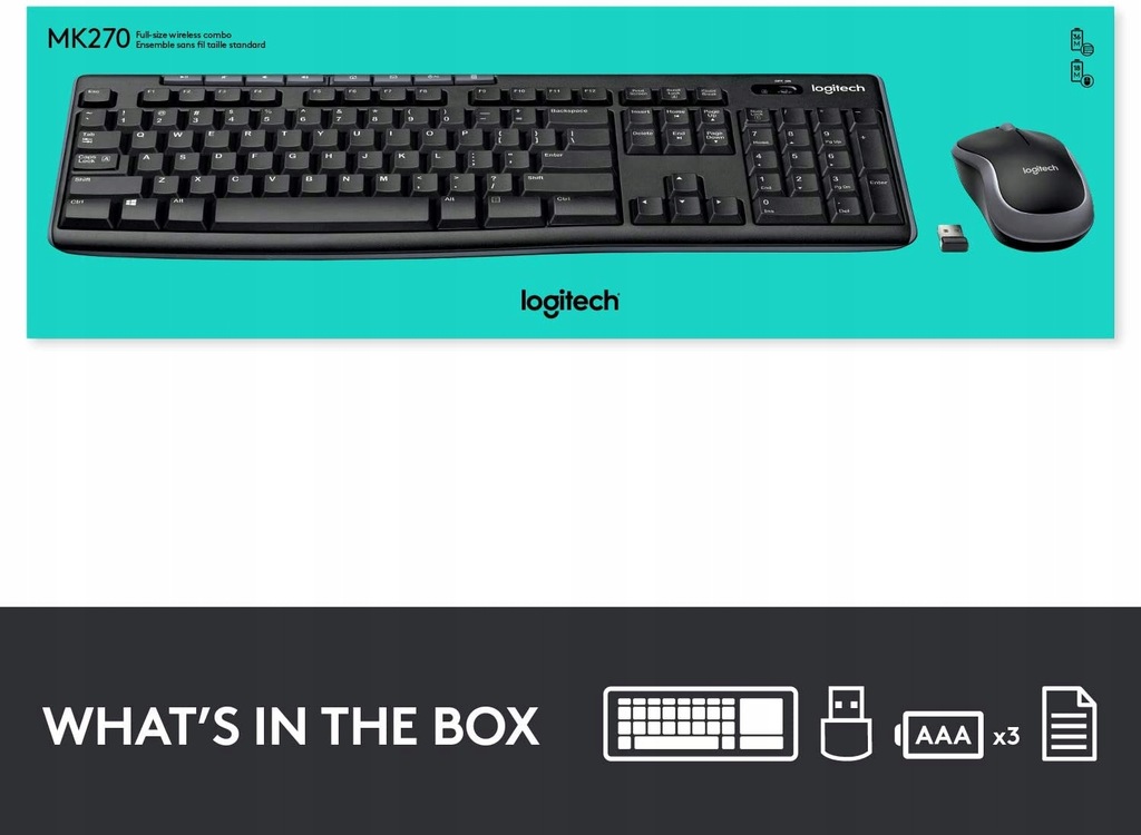 Купить Logitech MK270: клавиатура + мышь M185 + комплект K270: отзывы, фото, характеристики в интерне-магазине Aredi.ru