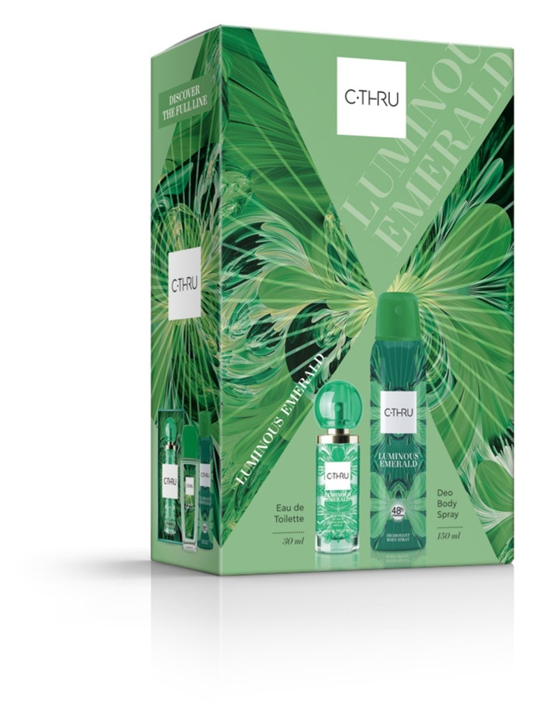 C-THRU Zestaw prezentowy Luminous Emerald (Woda Toaletowa +Dezodorant spray