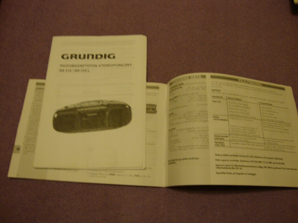 Купить Инструкция; магнитола GRUNDIG RR315; 1998 год: отзывы, фото, характеристики в интерне-магазине Aredi.ru