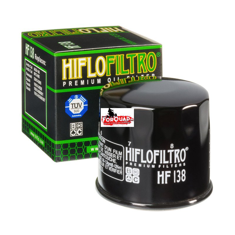 Filtr oleju Hiflofiltro HF 138 Suzuki KINGQUAD 750