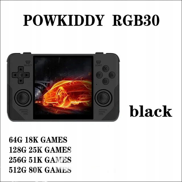 POWKIDDY RGB30 Retro kieszonkowa przenośna przenośna konsola do gier