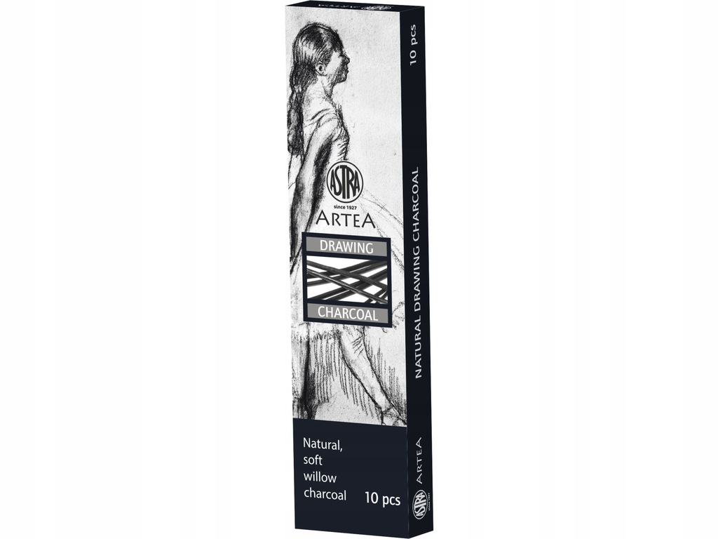 Węgiel naturalny rysunkowy 3-6 mm (10 sztuk)