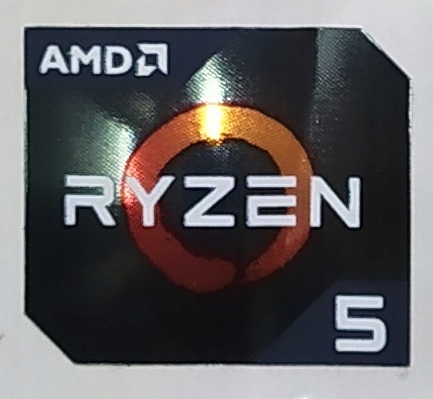 Naklejka AMD Ryzen 5 (2cm x 1,5cm) BLK