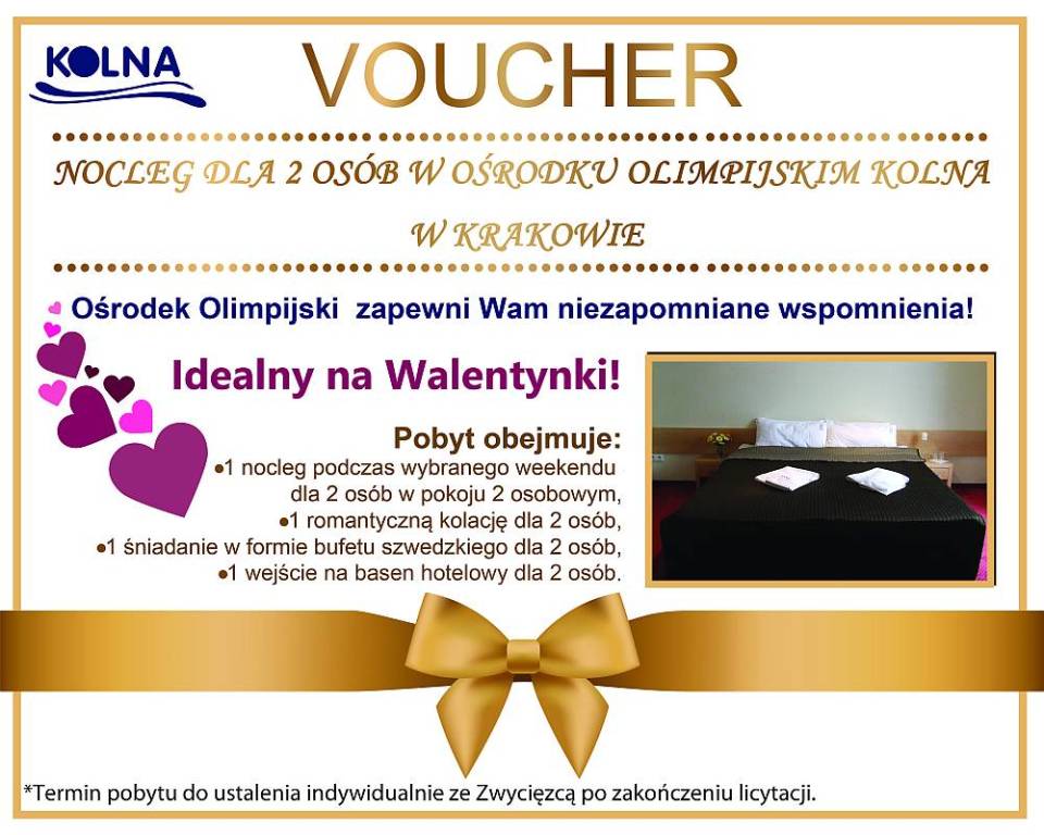 Nocleg WALENTYNKI dla 2os w Hotel Kolna w Krakowie