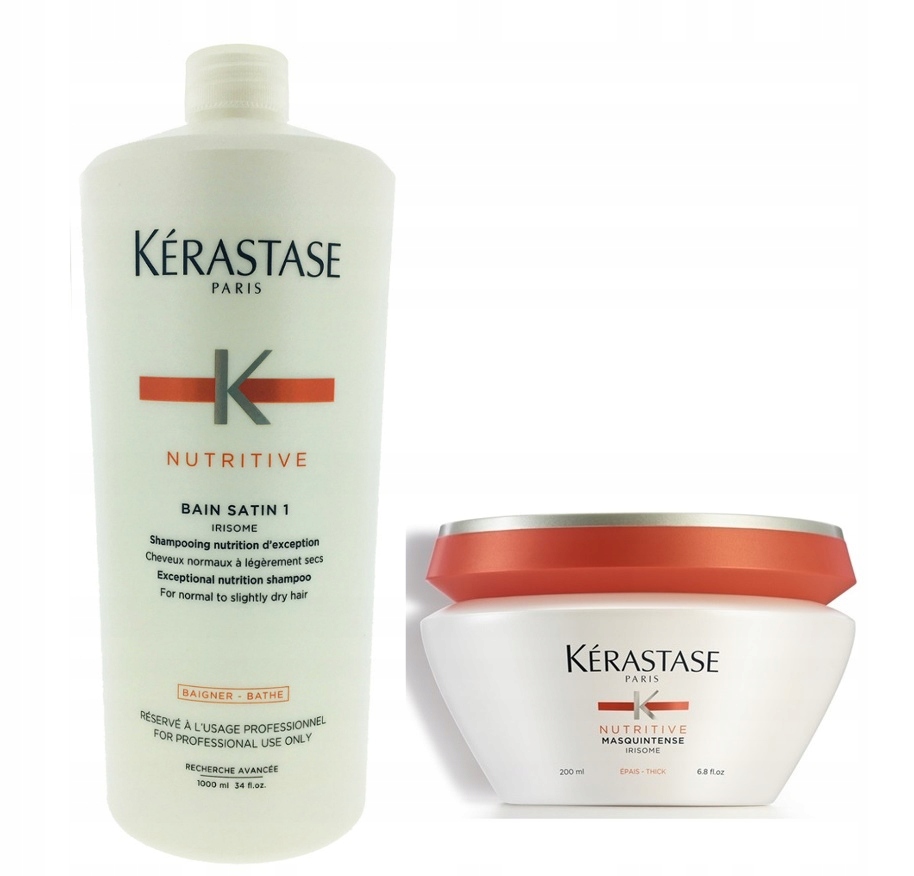 Kerastase Nutritive Satin 1 szampon 1000 ml + maska 200 ml nawilżenie