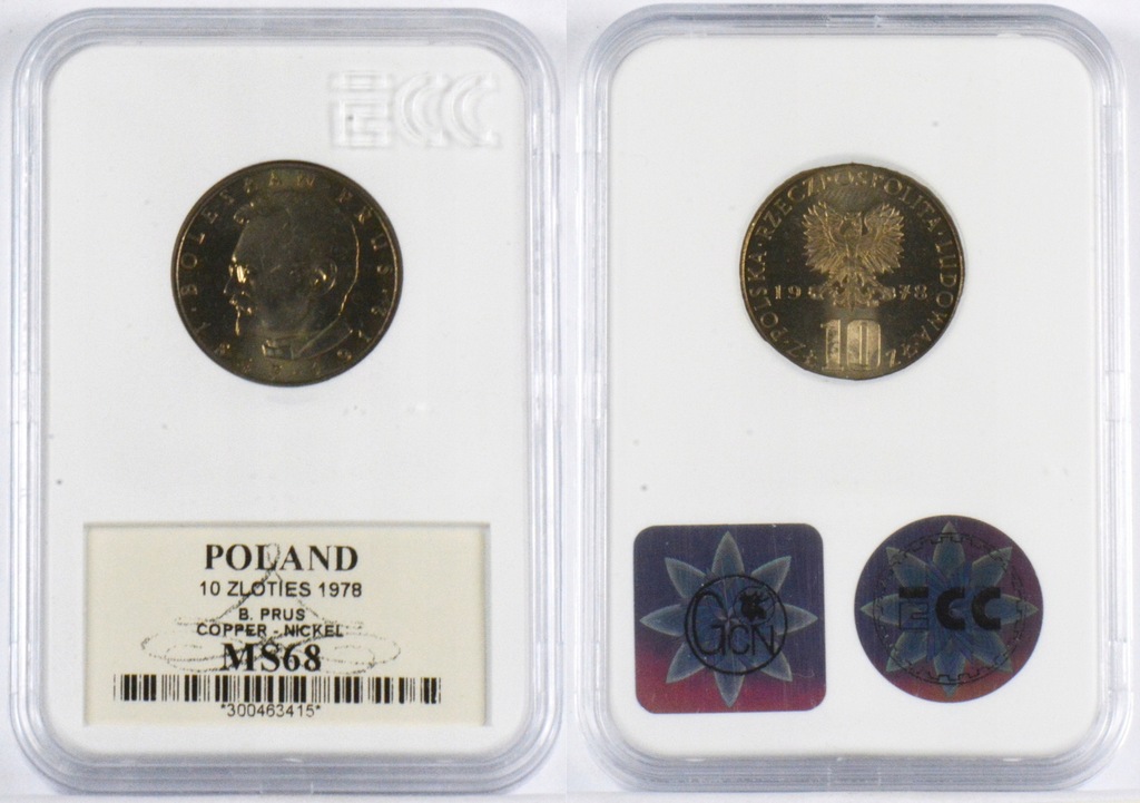 FT. 10 ZŁOTYCH 1978 BOLESŁAW PRUS MS68 24.07