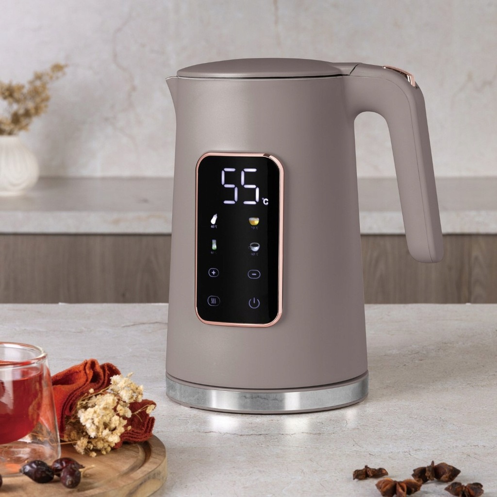 Cyfrowy czajnik elektryczny BerlingerHaus Taupe Collection BH-9736