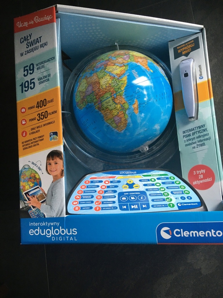 Clementoni - Interaktywny Eduglobus nowy świeci