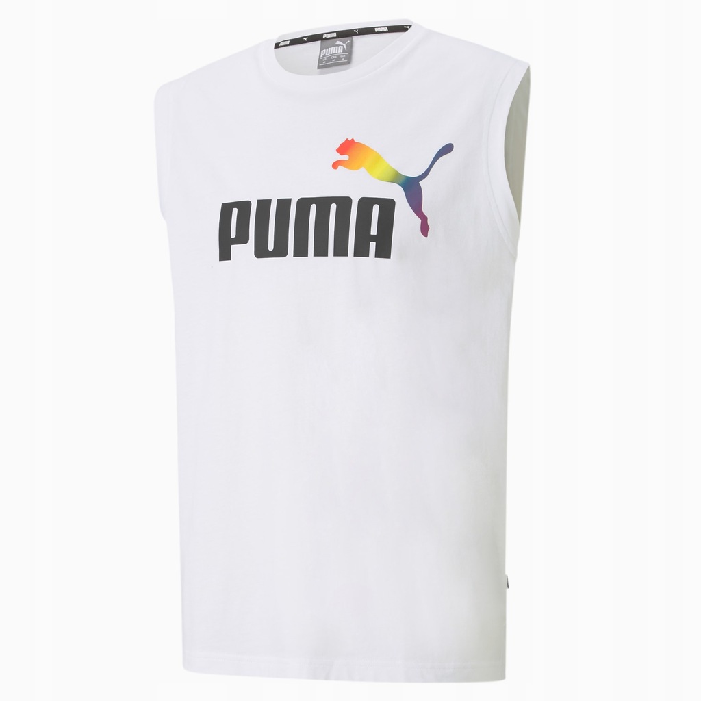 PUMA KOSZULKA BEZ RĘKAWÓW BIAŁA Z LOGO M BDD