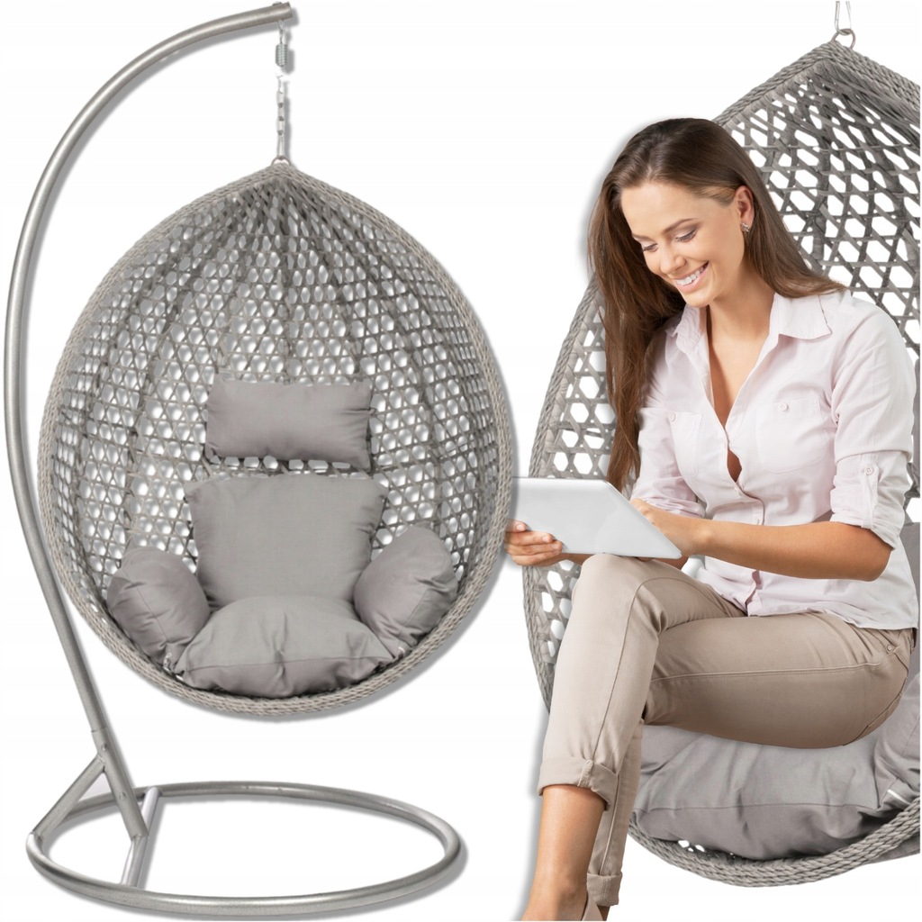 FOTEL WISZĄCY BUJANY OGRODOWY HUŚTAWKA XXL