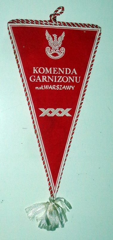 Komenda Garnizonu m.st Warszawy-stary proporczyk.
