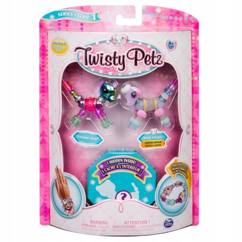 TWISTY PETZ Bransoletka w trzypaku - Kucyk i Pudel