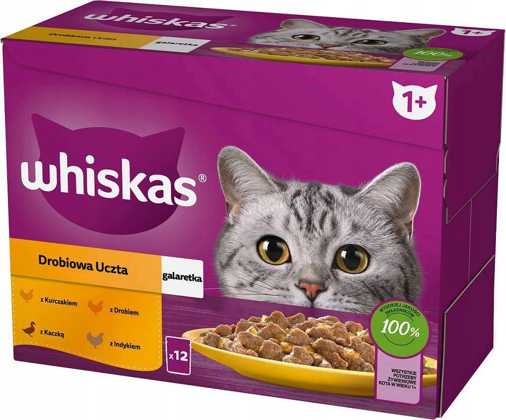 Whiskas Drobiowa Uczta w galaretce Adult - mokra