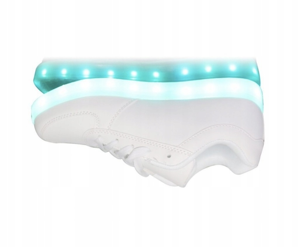 Buty LED Świecące Białe Ledowe Podświetlane #r.32#