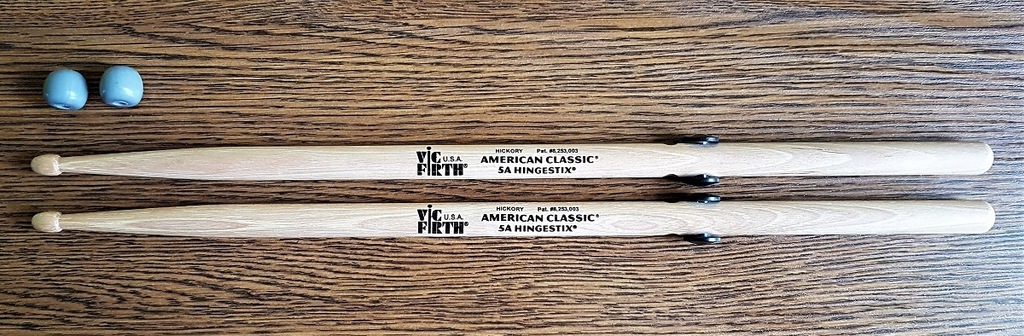 Pałki do ćwiczeń VIC FIRTH Hingestix 5A + nakładki