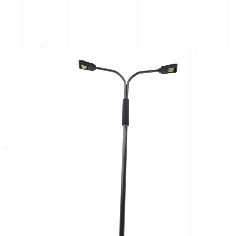 lampa-latarnia na makiete LED dwuramienna+ rezystor barwa ciepła 14 cm.