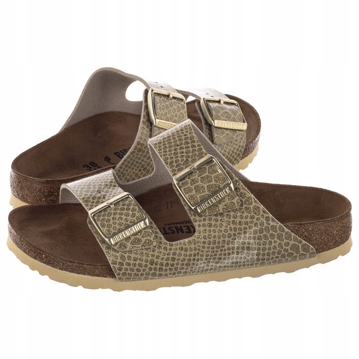 Klapki Birkenstock Arizona Magic Snake Gold Złote